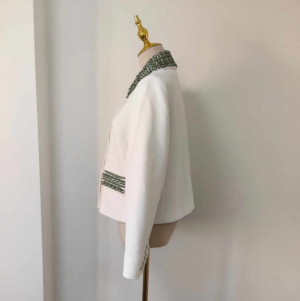 Final Sale Veronicas Beard Imogen Embellished Cropped Jacket - Picture 10 of 16
